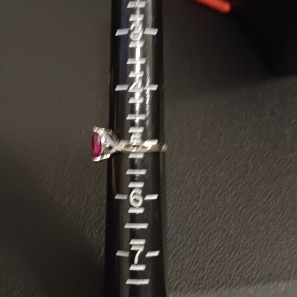 ❗️LAST DROP! 10K White Gold Ring Kay Jewelers Lab Ruby Diamonds Solid real 10kt - Picture 4 of 8